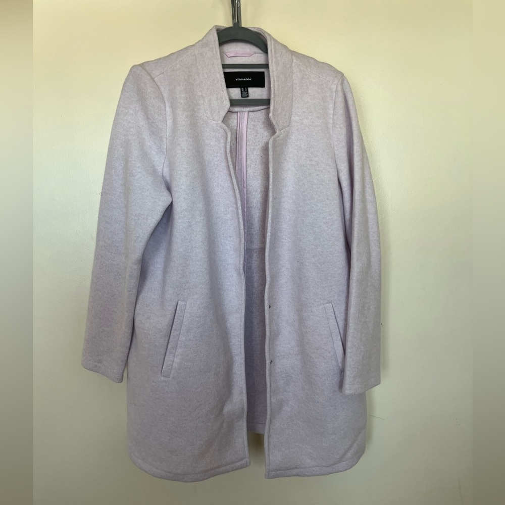 Beautiful lilac light weight jacket with pockets and snap buttons